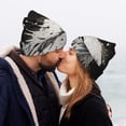 thumbnail image 5 of Lsque Ink Style Bald Eagle Pattern Knitted Beanie, Unisex Winter Hat, Knit Hat Winter Beanies Thick Fisherman Beanies Cuffed Plain Skull Caps, 5 of 6