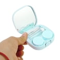 thumbnail image 4 of Unique Bargains 1 Set Contact Lens Case Simple Square Lens Storage Case Blue, 4 of 5