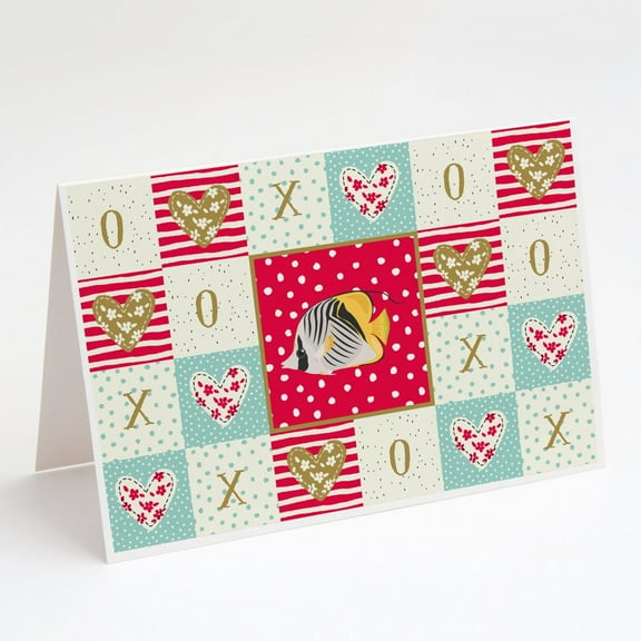 Butterfly Fish Love Greeting Cards and Envelopes Pack of 8