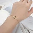 thumbnail image 3 of Dainty Honey Bee Charm Bracelet For Women Adjustable Chain Stainless Steel Cute CZ Insect Bumble Bee Stackable Link Bracelet Delicate Good Luck Jewelry Graduation Inspirational Gifts For Best Friend, 3 of 6