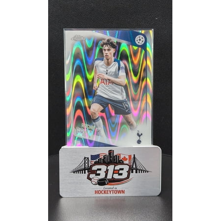 2025-26 Topps Chrome RayWave Archie Gray #165 UEFA Champions League Tottenham Hotspur Soccer Card
