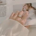 thumbnail image 5 of Whudwhu Moissanite Rings for Women Silver Heart Flower Design Wedding Ring, 5 of 5