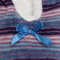 thumbnail image 7 of BambooMN Women's Heart Stripes Slippers Non-Slip Grips - Blue Stripes - Extra Large -2 Pairs, 7 of 7