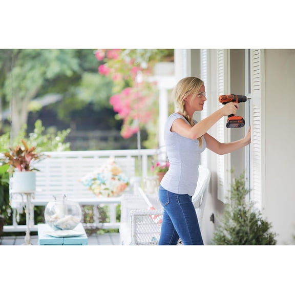20V Cordless Drill and Driver, 3/8 Inch, With LED Work Light, Battery and Charger Included (LDX120C)
