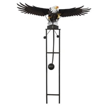 Alpine Corporation 56"H Metal Rocking Eagle Patriotic Garden & Lawn Stake