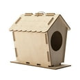 thumbnail image 1 of Casa para pájaros DIY, caja nido de madera, refugio, casa para colibríes, cabaña Nido de Pájaro sin terminar para reyezuelos, periquitos, gorriones,, 1 of 9