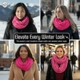 thumbnail image 4 of Funky Junque Infinity Scarf for Women - Oversized Wrap, Chunky Layer, Colorful Sweater Accessory, Winter Styles, Fall Fashion, Cozy Cold-Weather Essentials - Candy Pink, 4 of 5