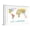 White Frame, variant on Art.com World Map Art Print by ekler, 24" x 16"