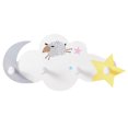 thumbnail image 1 of Coofit Wall Key Holder Wooden Star Moon Cloud Wall Mounted Coat Rack Clothes Hook, 1 of 10