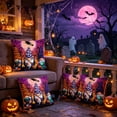thumbnail image 5 of Halloween Pillow Cover 18x18, Fall Spooky Throw Pillow Case, Soft Polyester Decorative Cushion Cover, Hidden Zipper, Machine Washable for Sofa Bedroom Holiday by MPOISVA, 5 of 7
