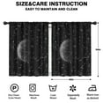 thumbnail image 2 of Blackout Kids Curtains,Black Moon Constellation Pattern Childrens Insulated Curtains Set Of 2,Bedroom Essentials,Toddler Room Decor 42x54in(106x137cm), 2 of 5