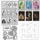 thumbnail image 1 of Tarjetas de adivinación, sellos de silicona transparente, troqueles de corte de metal mágicos, plantillas para pintar y manualidades., 1 of 7