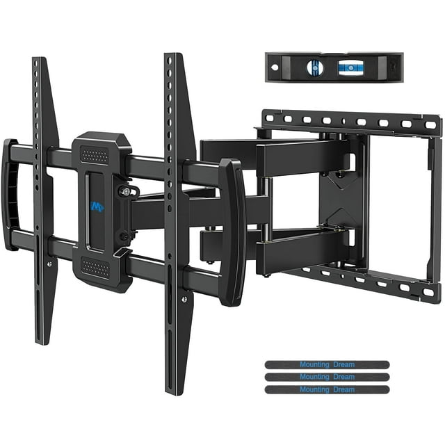 Mounting Dream Soporte de pared para TV, soporte de montaje de movimiento completo con certificación UL para televisores de pantalla plana de 42 a 84 pulgadas, brazos duales articulados giratorios, VE