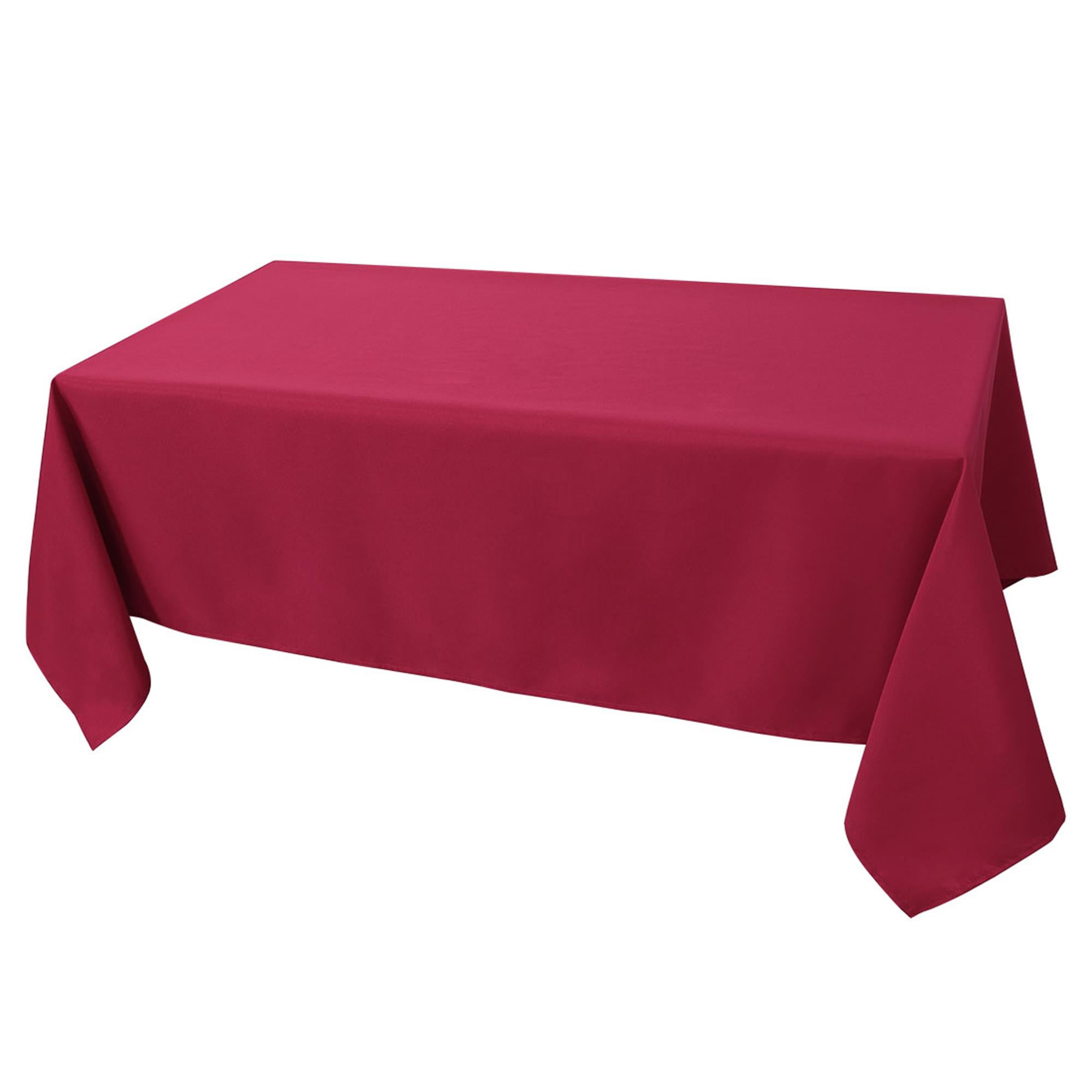 Rectangle Tablecloth Stain Resistant PolYester Table Cover Red 55" x 80"