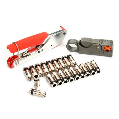 

Hand Compression Crimping Tool Crushing Clamp With Wire Stripping Plier 20Pcs Cl