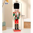 thumbnail image 5 of Soldados de Cascanueces de Madera 2 Estilos 30cm Figuras de Cascanueces Navideños Tradicionales Soldado Pintado de Pino Premium para Decoración (Tambor y Espada) esquí esquí Gafas de esquí, 5 of 5