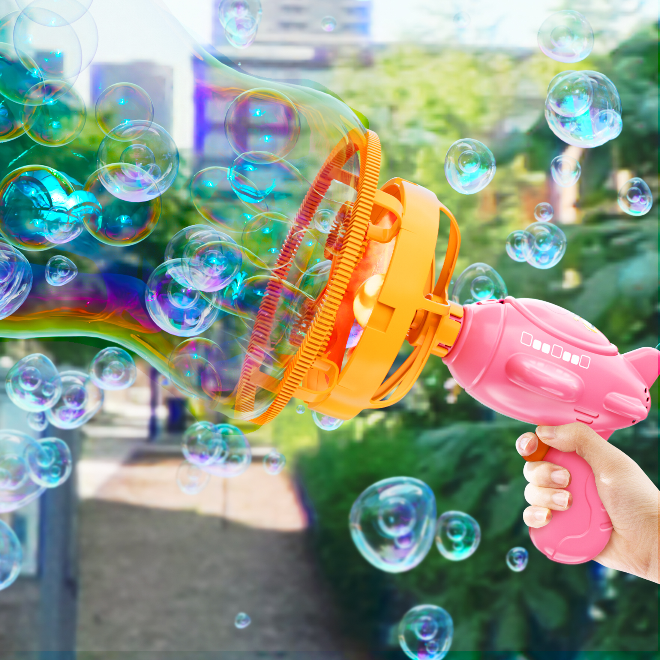 Airplane Bubble Machine Gun, Handheld Toy for Kids, Summer Outdoor Party Gift