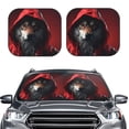 thumbnail image 2 of Balery Mysterious Hooded Wolf Parasol para parabrisas de coche de 2 piezas | Parasol plegable para parabrisas delantero de coche para la mayoría de sedanes-Small, 2 of 6