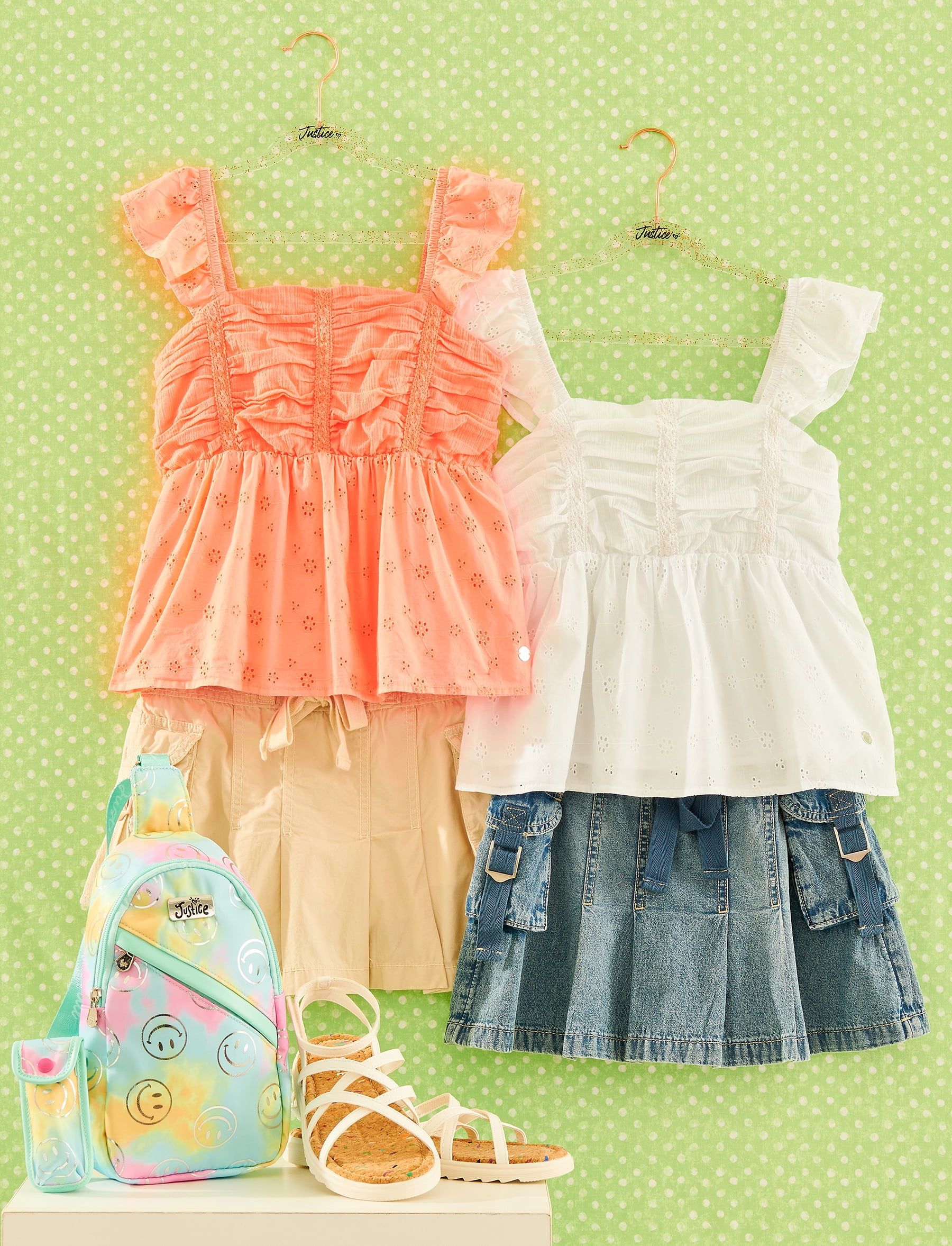 Justice Girls Babydoll Top, Sizes XS - XLP