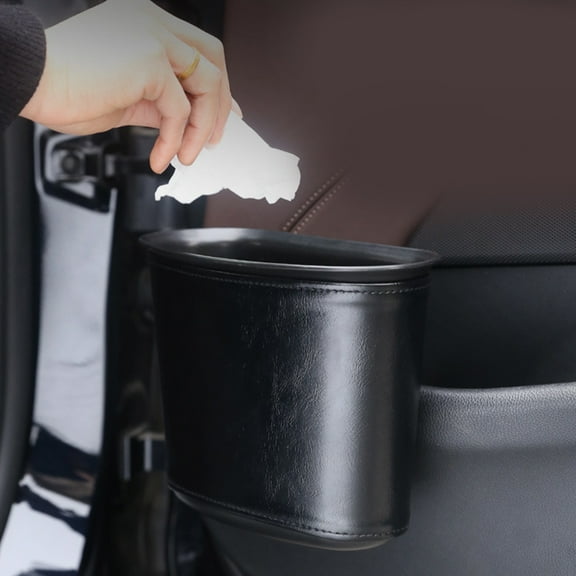 Homoyoyo Black Car Door Storage Bucket Trash Bag Anti-Aging Car Organizer for Vehicle Interior