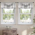 thumbnail image 2 of LALILO Kitchen Curtain Valance Heart Disco Ball Gray Rod Pocket Window Curtain 52"x 18" Set of 2, 2 of 6