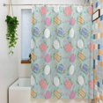 thumbnail image 3 of Easter Bunny Shower Curtain Set, Waterproof Shower Curtains for Bathroom, Colorful Eggs Spring Leaves Daisy Blue Washable Fabric Cloth Bath Curtain for Bathtub Decoration with Hooks 66x72 Inches, 3 of 9