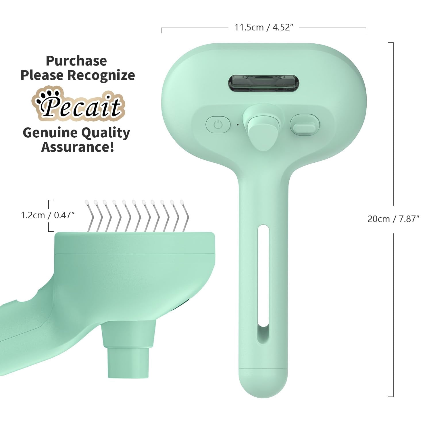 Cat Steam Brush for Shedding, 3-in-1 Self-Cleaning Grooming Comb for Long & Short Hair Cats & Dogs, Type-C Fast Charging (White)