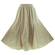 Beautybatik Oat Women Cotton BOHO Gypsy Long Maxi Godet Flare Skirt 2X