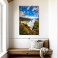 thumbnail image 2 of Elephant Stock Meadow Near Gullfoss Falls Wall Art - Vertical Canvas Wall Art - Living Room Wall Decor - Nature Canvas - Green And Blue Decor - 30" x 45", 2 of 8