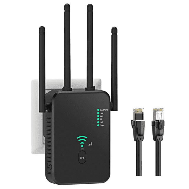 Repetidor de Señal wifi BLOOSOM Punto de Acceso 5G 1200Mbps negro