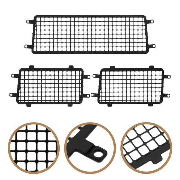 YUYUETIME 1Set Car Window Guard Black Plastic Mesh for Off- Debris Protection