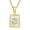 Gold Cancer, variant on Women's Stainless Steel Square Shell Zodiac Sign Pendant Necklace Constellation Horoscope Charm Jewelry Gold Sagittarius