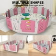 thumbnail image 2 of 16+2 Panel Baby Playpen, Foldable Playard for Baby and Kids, Adjustable Shape Play Fence with Safety Lock Gate (Pink+White,16+2 Panel), 2 of 8