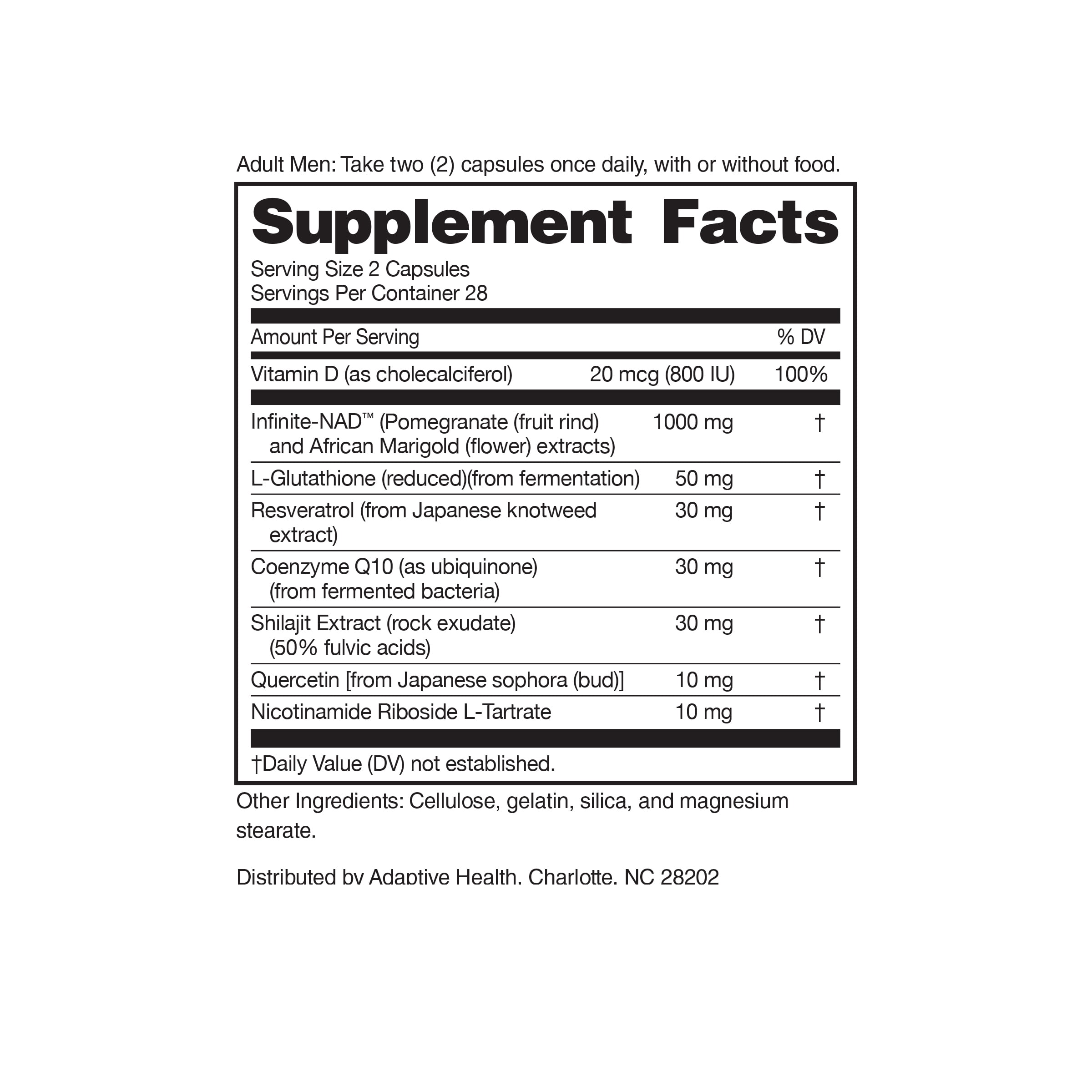 Nugenix® Prime-NAD+, with Resveratrol, Glutathione, & CoQ10, Boost NAD+ & NMN Levels for Anti-Aging, Cell Health & Energy, 56 Capsules