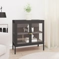 thumbnail image 1 of vidaXL Sideboard Anthracite 70x35x70 cm Steel and Glass, 1 of 5
