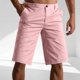 thumbnail image 1 of pstuiky Pantalones cortos de gimnasio, Pantalones cortos casuales de verano para hombre, de color sólido, con bolsillos y botones, transpirables y a la moda. Pantalones cortos cargo, 1 of 4