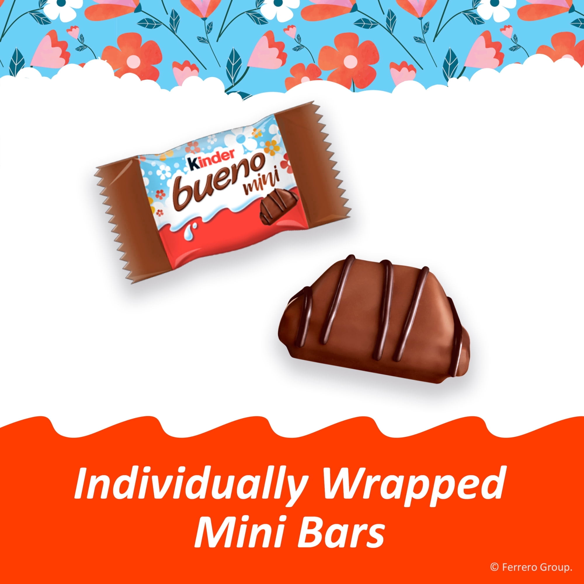 Kinder Bueno Mini Crispy Wafer Bites with Creamy Nut Filling in Milk Chocolate, Easter Edition, Perfect for Easter Treats, 5.7 oz