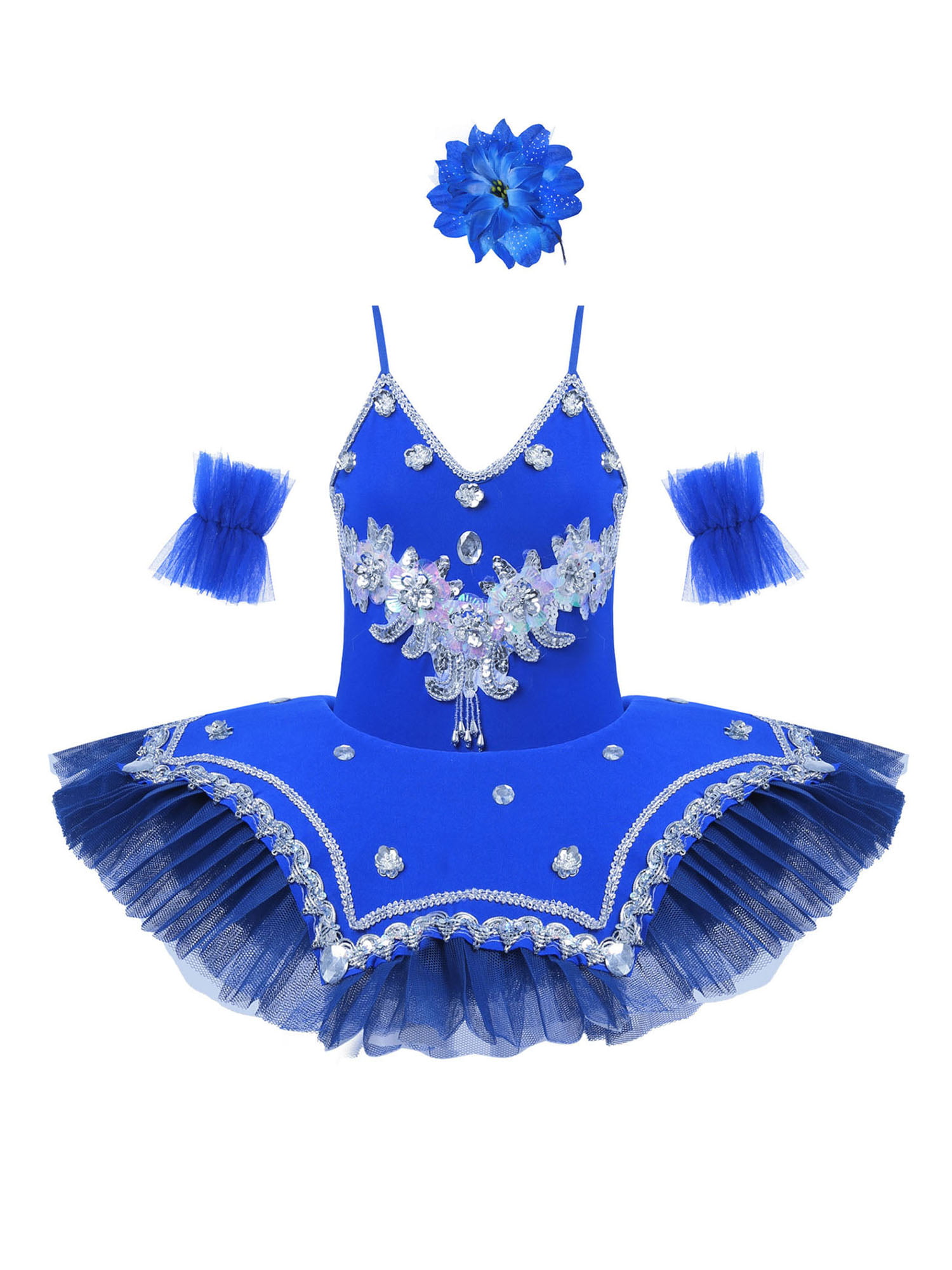 Girls Tutu Ballet Leotard Dress Kids Ballerina Camisole Dancewear Fairy Costume 