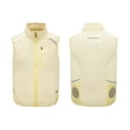 thumbnail image 2 of Men's Stand Collar Air Conditioning Jacket Nylon Spandex Sleeveless Vest Breathable Quick Dry Lightweight for Hiking Fishing Travel Workout Outdoor | Zenithor,Beige L, 2 of 9