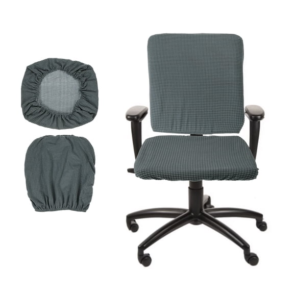 Office Chair Cover, Desk Chair Cover Stretch Slipcover for Home Office Desk Chairs Dark Grey