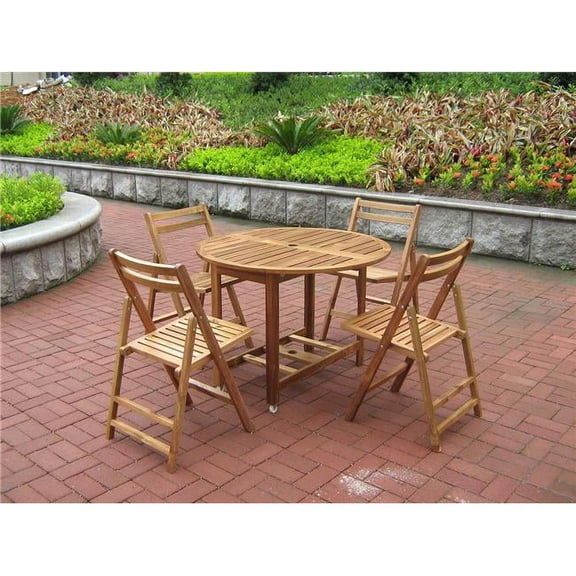 Round Folding Table - Wood