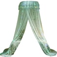 thumbnail image 2 of Opvise Ruffle Dome Ceiling Mosquito Net Princess Mesh Canopy Dust-proof Bedroom Decor Pink, 2 of 8