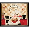 thumbnail image 2 of DiPaolo, Dan 17x15 Black Ornate Wood Framed with Double Matting Museum Art Print Titled - Love Is In The Kitchen, 2 of 4