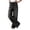 Dark Gray, variant on Womens Wide Leg Jeans Crossover Button Elastic Waisted Baggy Straight Leg Jeans Loose Trendy Denim Pants with Pockets