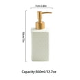 thumbnail image 3 of Dowbom Retro Ceramic Square Lotion Dispenser for Hand Soap, Shampoo, Bathroom Kitchen, 3 of 7