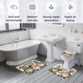 thumbnail image 6 of Dwarf Sunflower Bathroom Rugs Set Bee Retro Non Slip Absorbent Soft Bath Mats 3 Piece Set with Bathroom Rug, U-Shaped Floor Mat, Toilet Seat Cover Large Size, 6 of 9