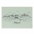 thumbnail image 1 of Mountain Cutting Board, Doodle Mountains with a House and Deer Nature My Home Theme Sunrise Scenery, Decorative Tempered Glass Cutting and Serving Board, in 3 Sizes, by Ambesonne, 1 of 2