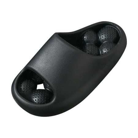 

NECHOLOGY Men Slippers Fashionable Practical Comfortable Massage Ball Bathroom Leakage Quick Drying Non Slip Mens Slippers Wide Black 11