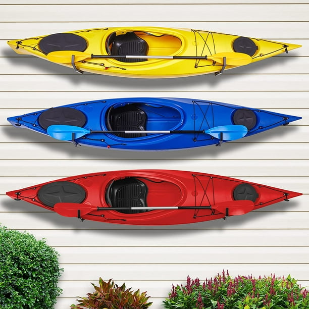 RaxGo Kayak Storage Rack, Indoor & Outdoor Wall Hanger Storage for