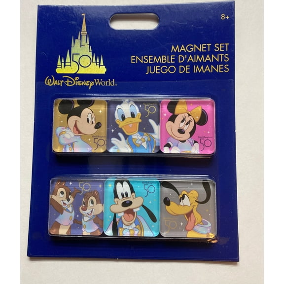 Disney Parks WDW 50th Magical Celebration Mickey and Friends Magnet Set New